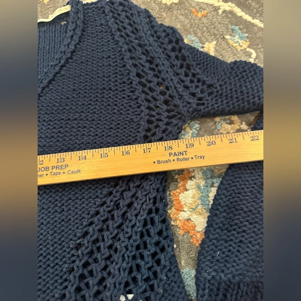 Twelfth Street By Cynthia‎ Vincent Cable Knit Sweater Women’s Size Small Blue